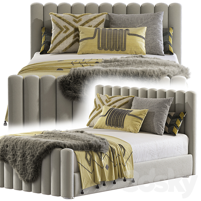 Bed Candelabra Home Angela Bed 2 3DSMax File - thumbnail 4