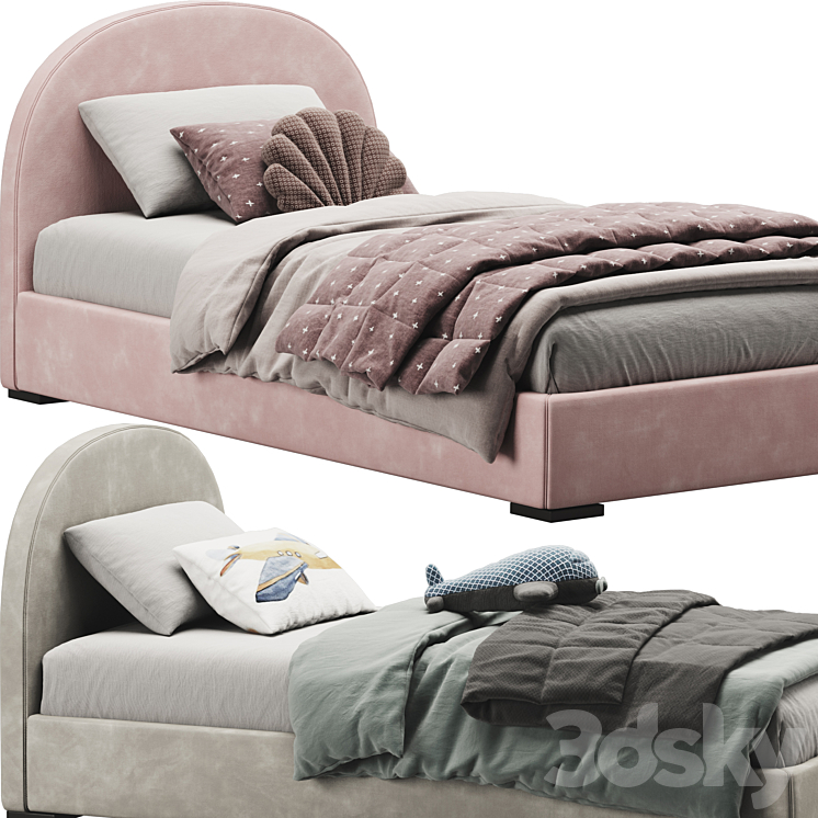 Bed Childroom Set 17 3DS Max - thumbnail 2