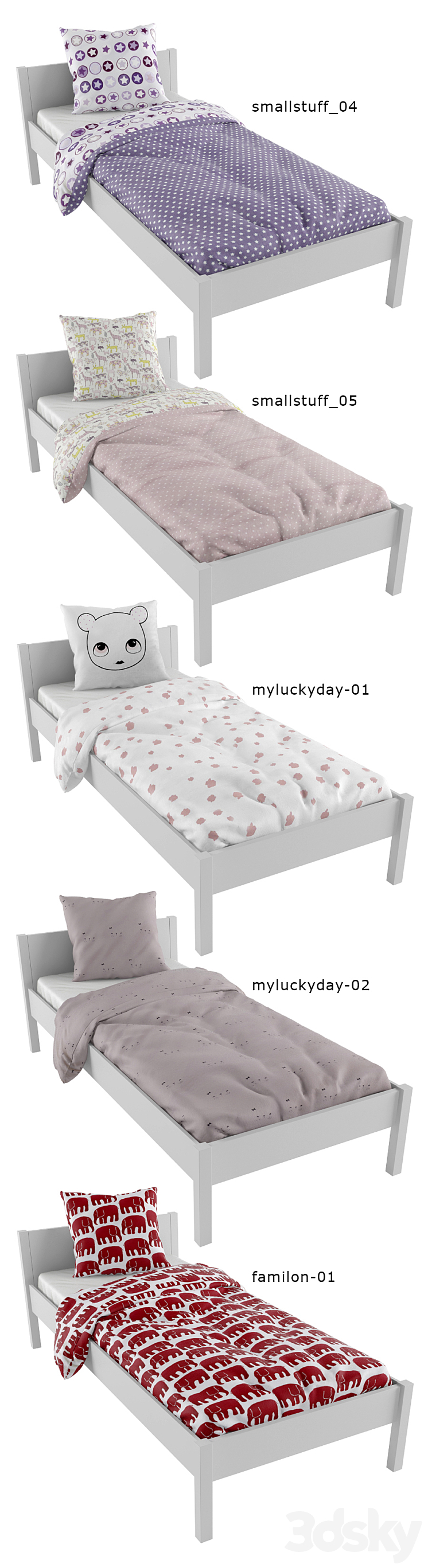 Bed clothes 02 3DS Max - thumbnail 2