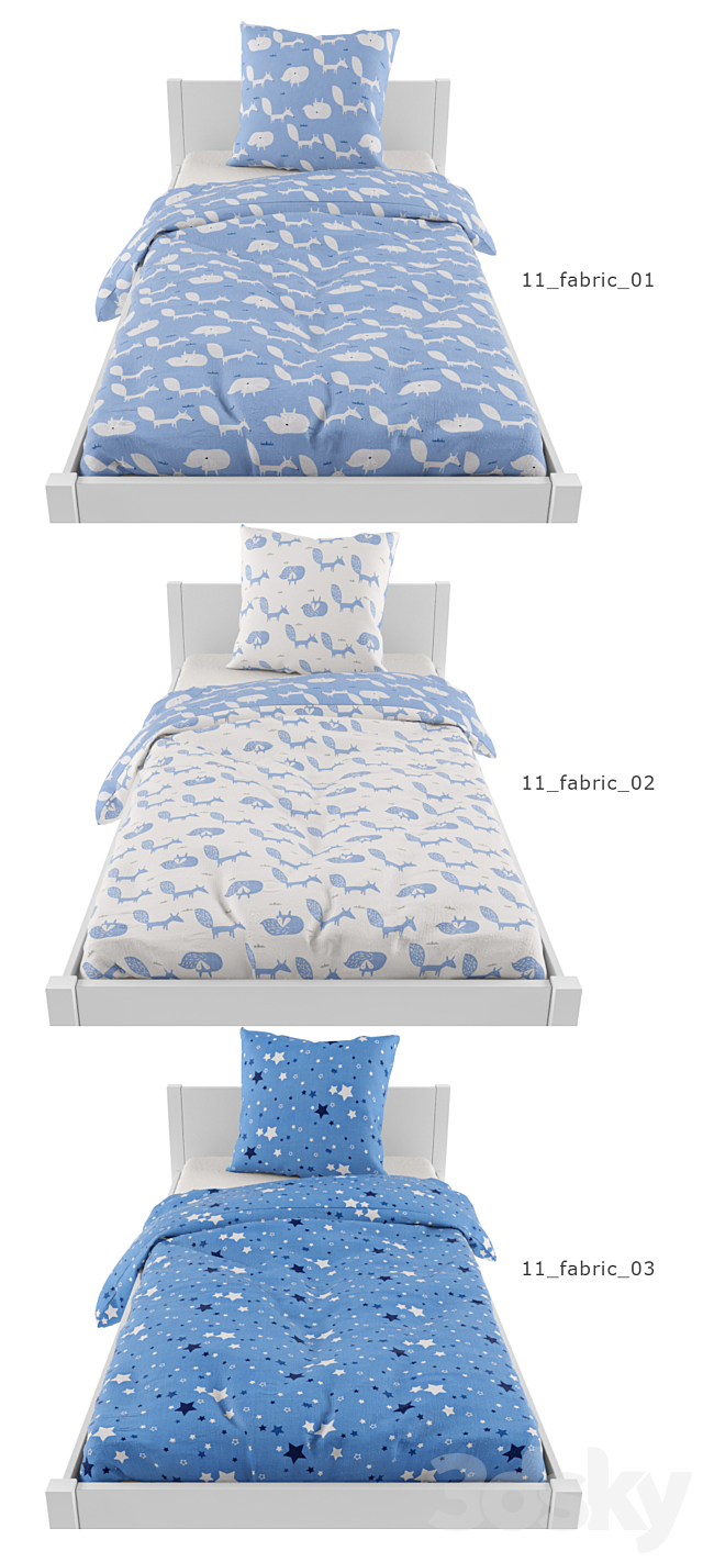 Bed clothes 11 3DS Max Model - thumbnail 2