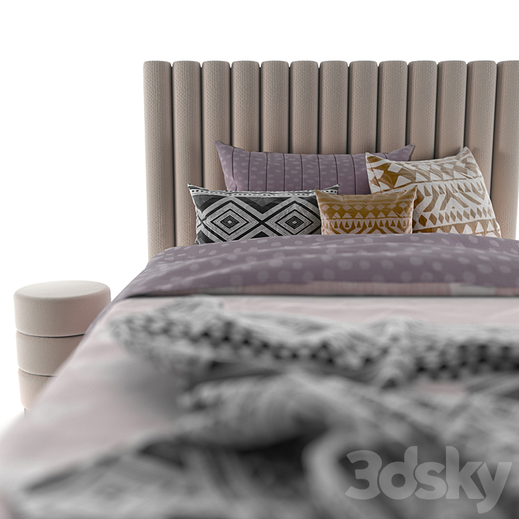 Bed Day Sleep set 35 3DS Max Model - thumbnail 2