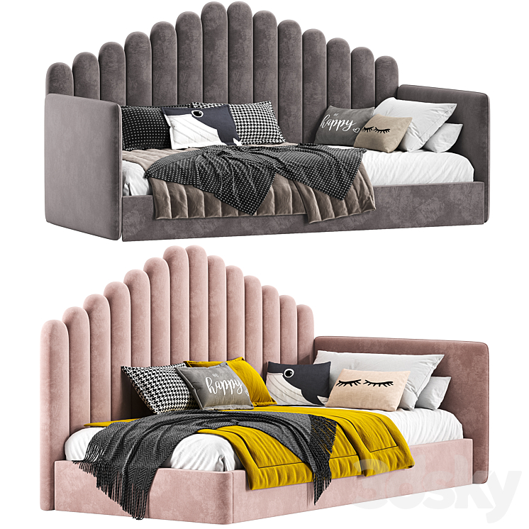 Bed daybed BLOM 3DS Max Model - thumbnail 2