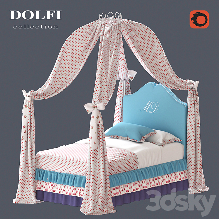 Bed "Dolfi" 3DS Max - thumbnail 1