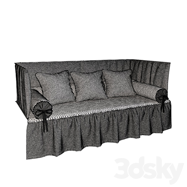 Bed for a cot “Micuna Anastasia” 01 3DS Max Model - thumbnail 3