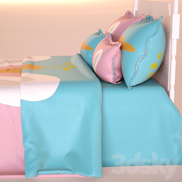 Bed for children 8 1000h1600 3ds Max - thumbnail 2