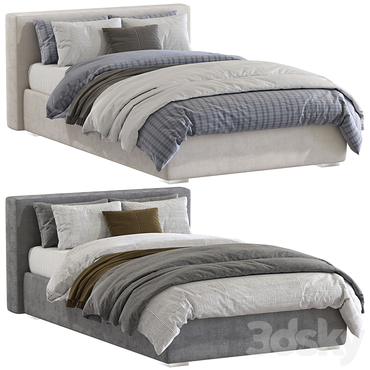 Bed HARRIS BED 238 3DS Max Model - thumbnail 1