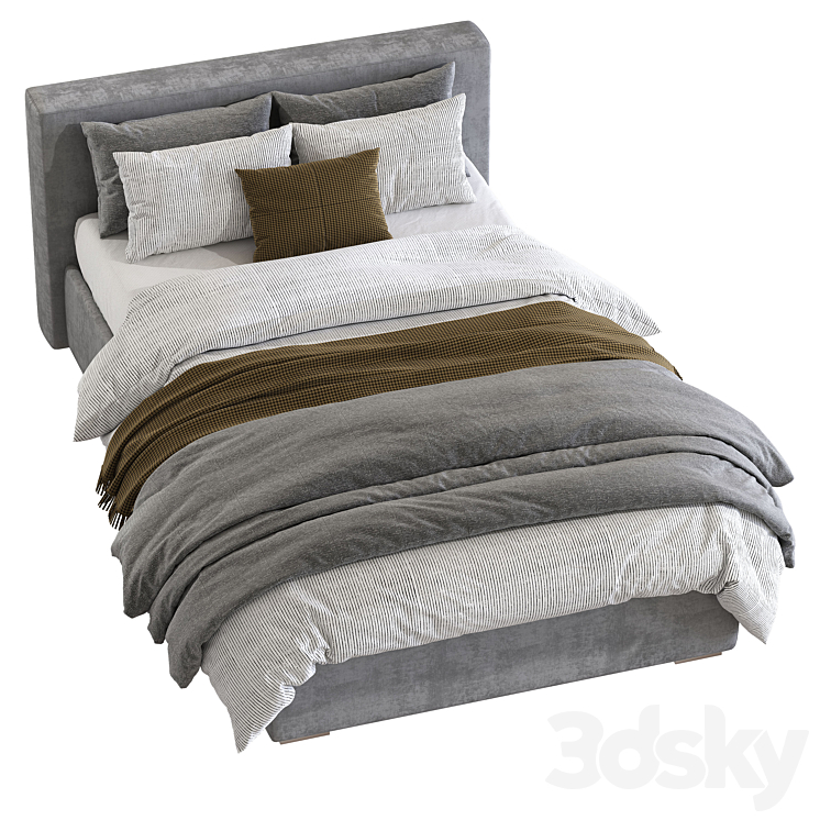 Bed HARRIS BED 238 3DS Max Model - thumbnail 2