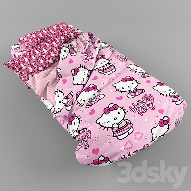 bed hello kitty 3ds Max - thumbnail 1