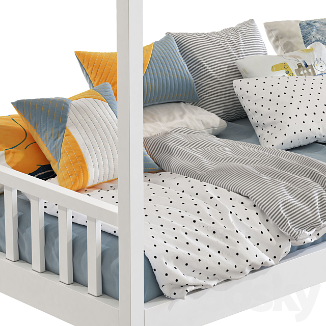 Bed-house 244 3DS Max Model - thumbnail 3