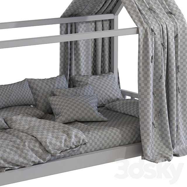 Bed-house 244 3DS Max Model - thumbnail 5