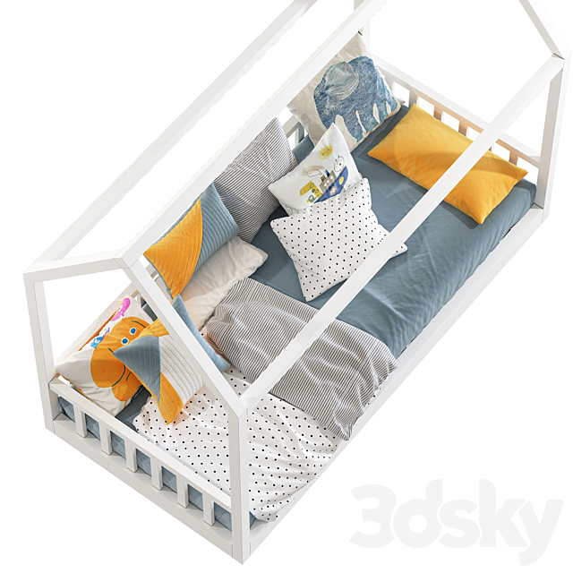 Bed-house 244 3DS Max Model - thumbnail 6