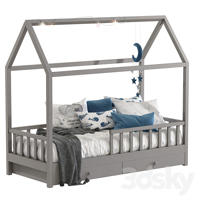 Bed-house 337 3DS Max Model - thumbnail 2