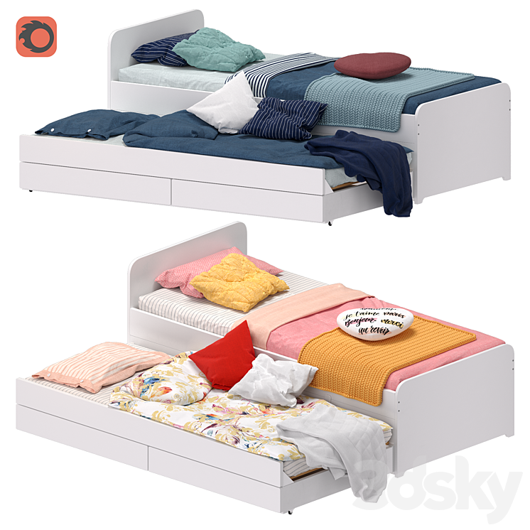 bed IKEA – SLAKT 3DS Max - thumbnail 1