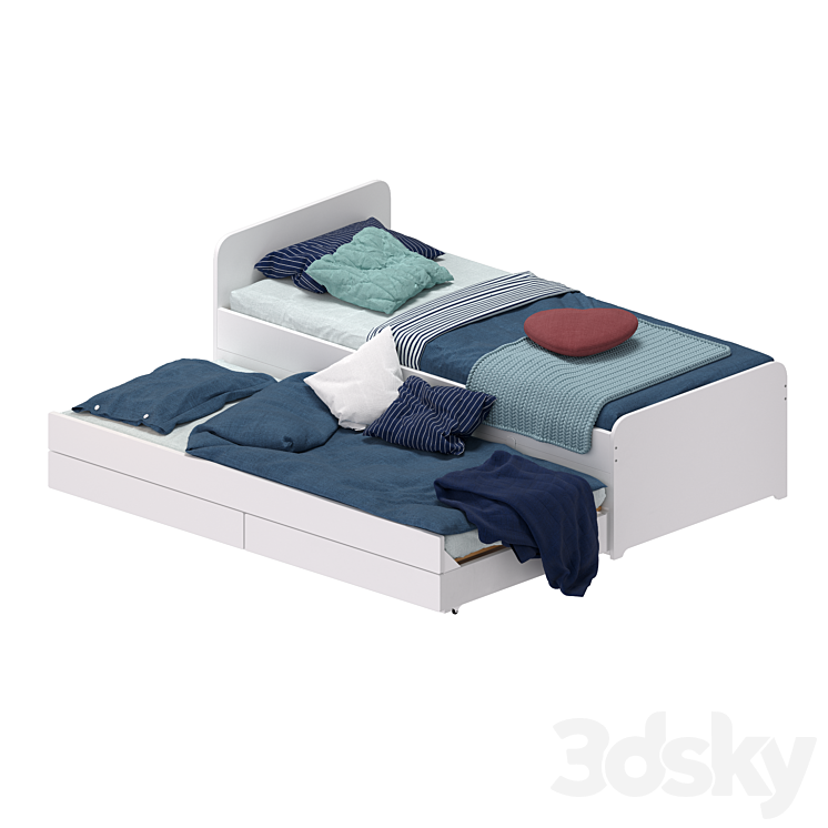 bed IKEA – SLAKT 3DS Max - thumbnail 2