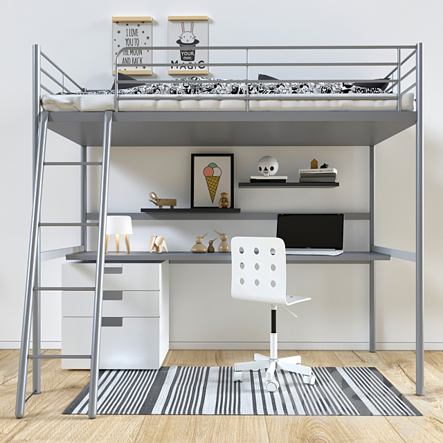 Bed IKEA SVERTA loft 3DSMax File - thumbnail 1