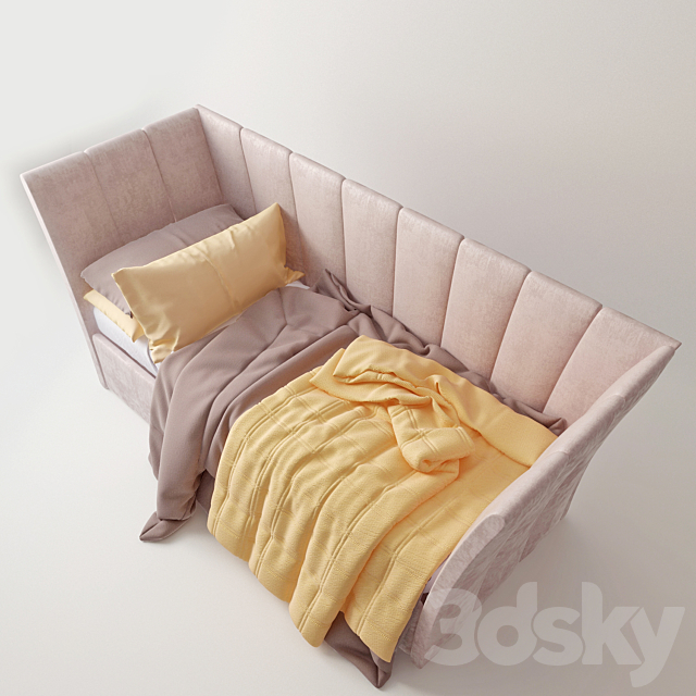 Bed in the nursery 3ds Max - thumbnail 2