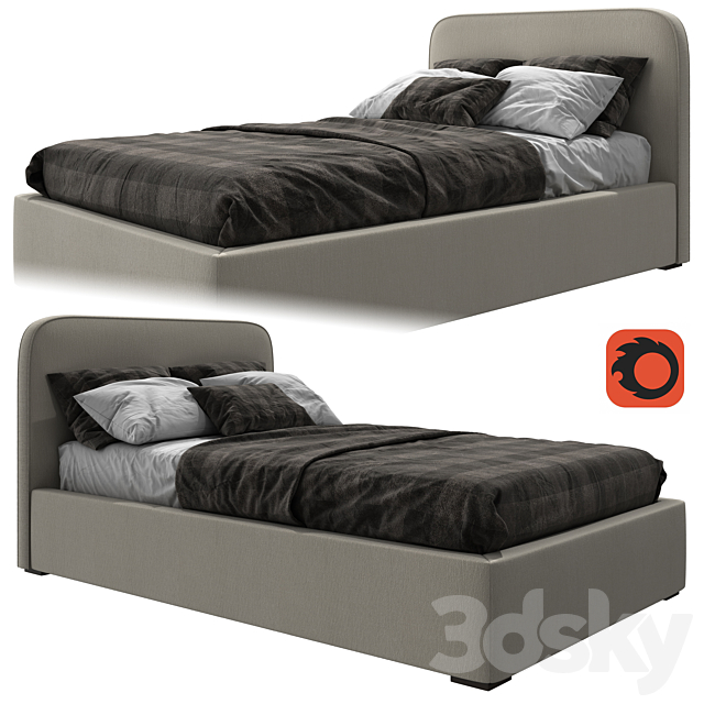 Bed KD820 from Delavega 3DSMax File - thumbnail 1