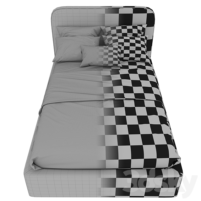 Bed KD820 from Delavega 3DSMax File - thumbnail 2