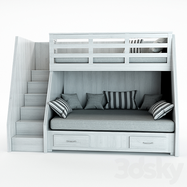 Bed kids 3ds Max - thumbnail 1