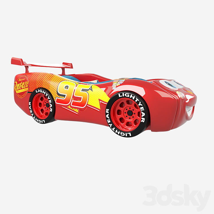 Bed Lightning Mcqueen 3DS Max - thumbnail 2