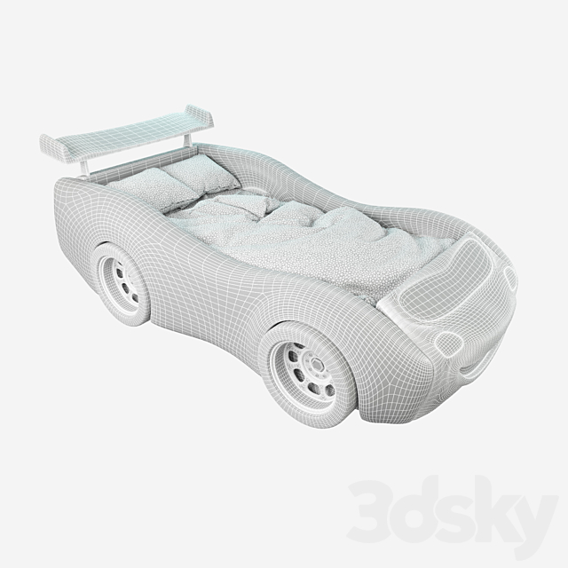 Bed Lightning Mcqueen 3DSMax File - thumbnail 3