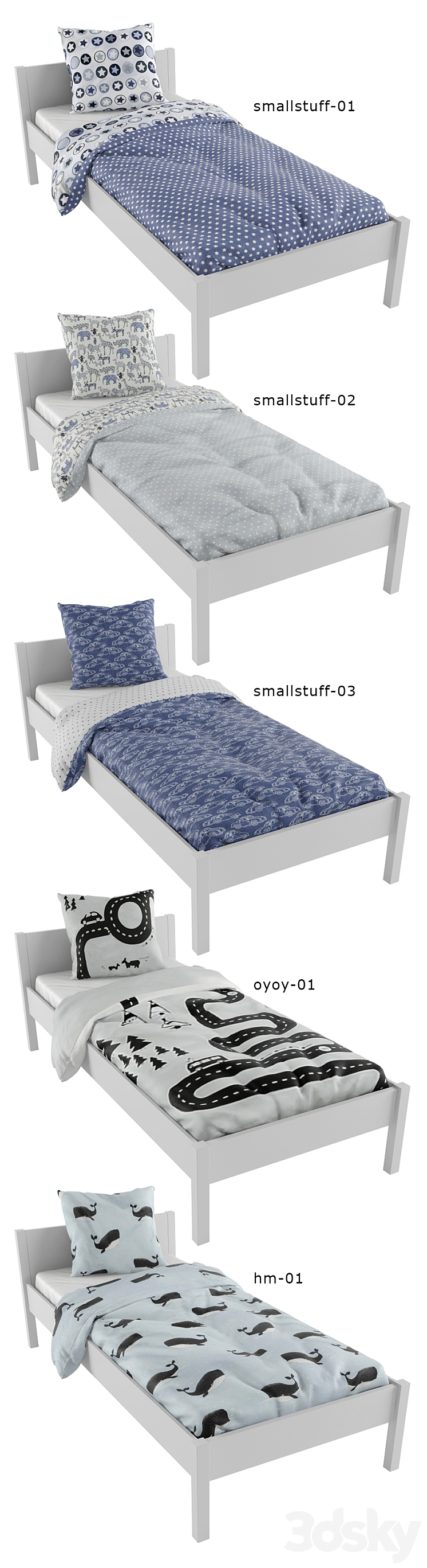 Bed linen 01 3DS Max - thumbnail 2