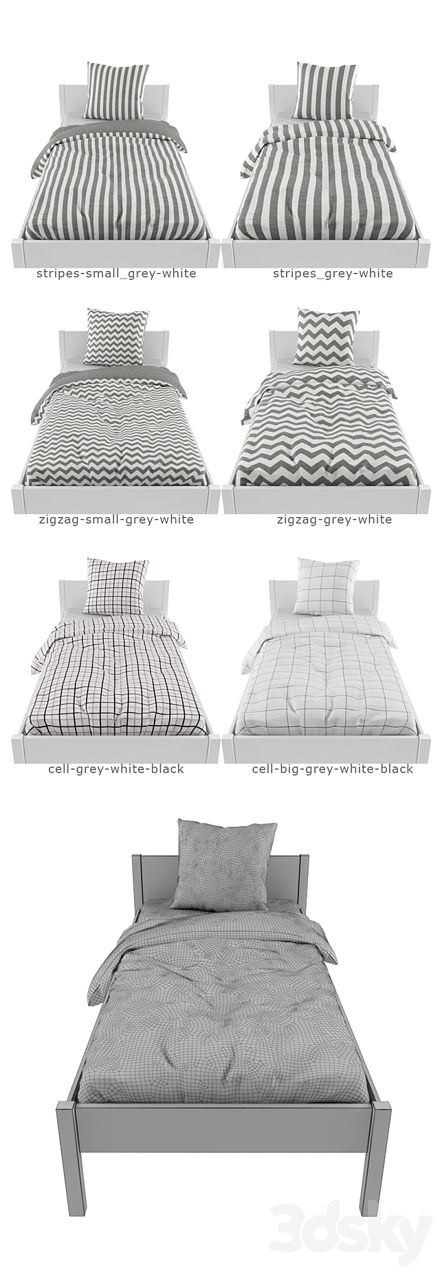 Bed linen 03 3DSMax File - thumbnail 3