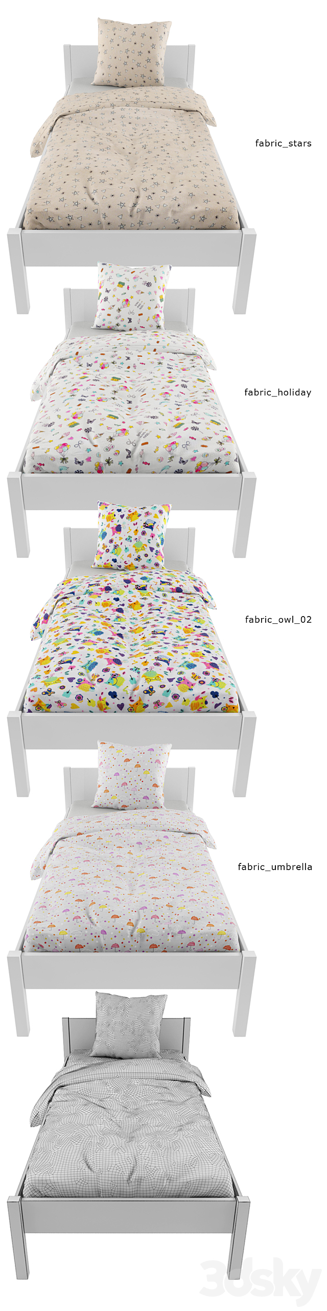 Bed linen 04 3ds Max - thumbnail 3