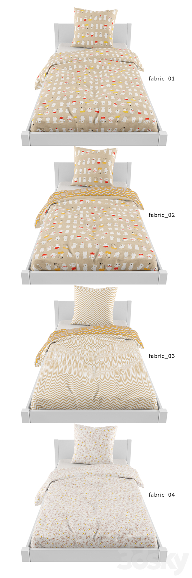 Bed linen 06 3ds Max - thumbnail 2