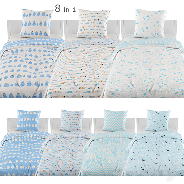 Bed linen 07 3ds Max - thumbnail 1