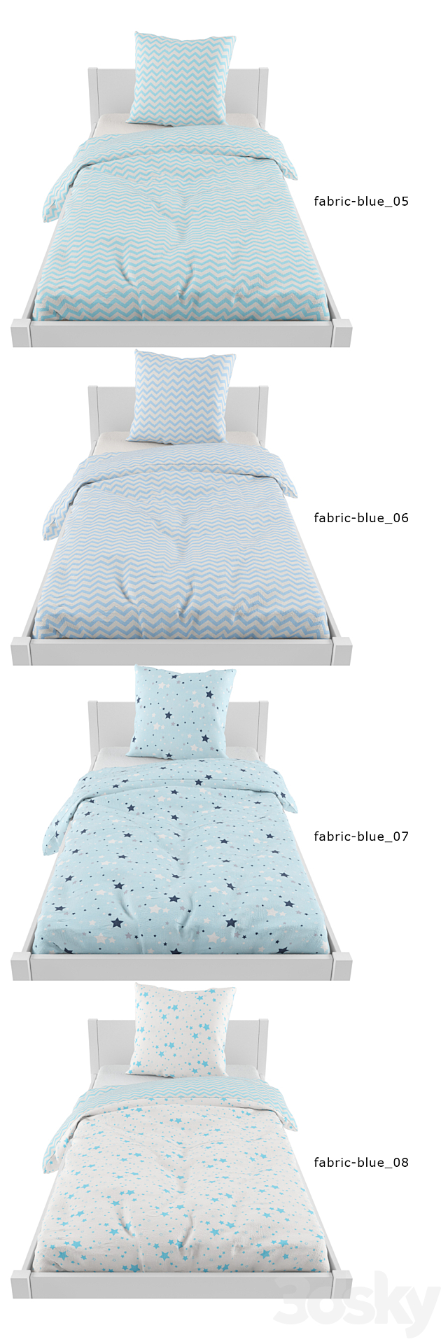 Bed linen 07 3ds Max - thumbnail 3