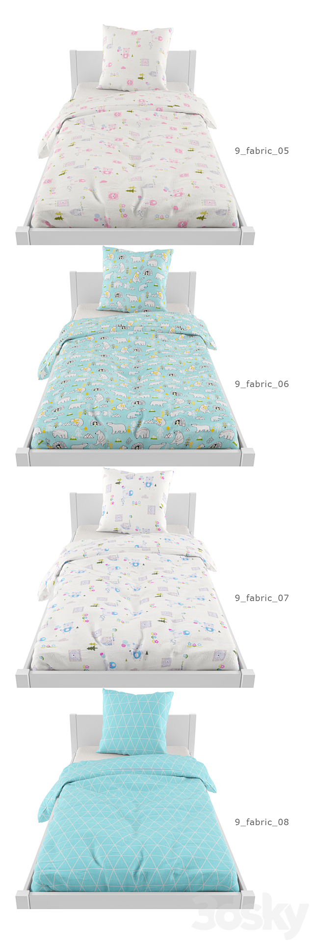 Bed linen 09 3ds Max - thumbnail 3