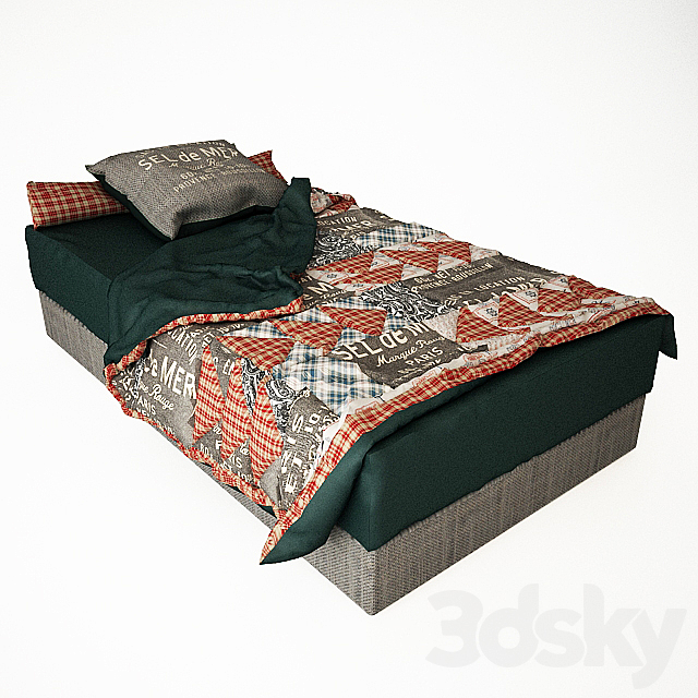 Bed linen for children 3ds Max - thumbnail 1