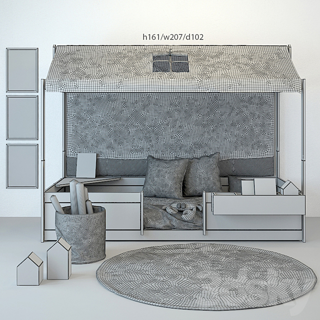 Bed New Forest 3DSMax File - thumbnail 3