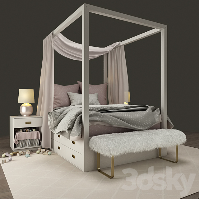 BED Restoration Hardware AVALON 3DSMax File - thumbnail 1