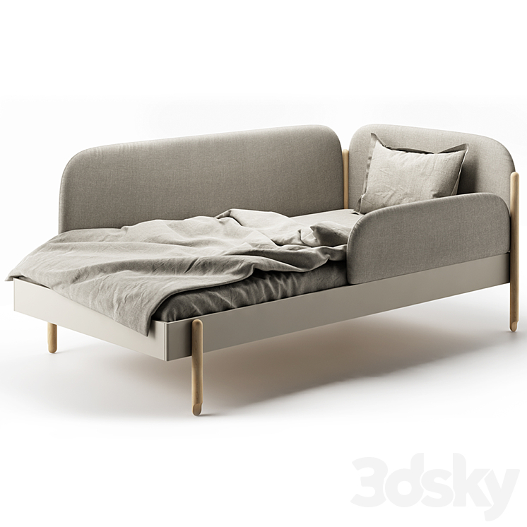 Bed single 3DS Max - thumbnail 2