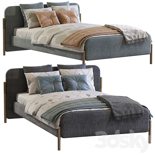 Bed sofa FLAG _ Bolzan Letti 2 3DS Max Model - thumbnail 2