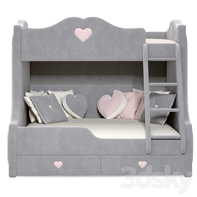 Bed SWEET HEART_ Iriska 3DSMax File - thumbnail 2