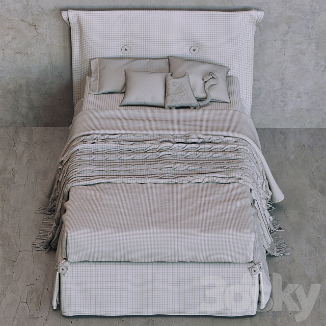 Bed Tomasella Amami 3DS Max Model - thumbnail 3