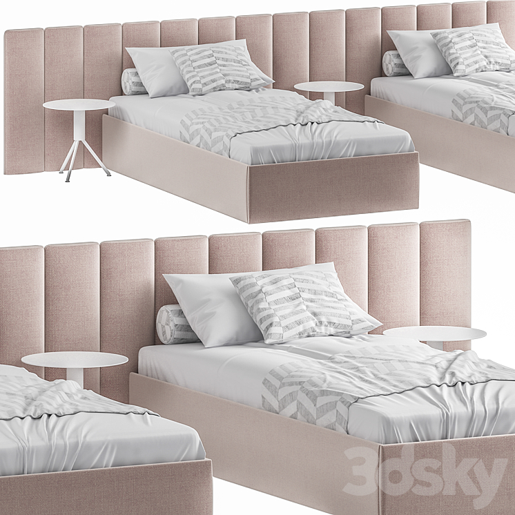 Bed037-Single Bed Children 3DS Max - thumbnail 2