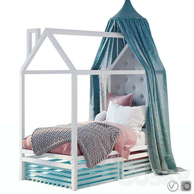 Bed_house_set_02 3DS Max Model - thumbnail 2