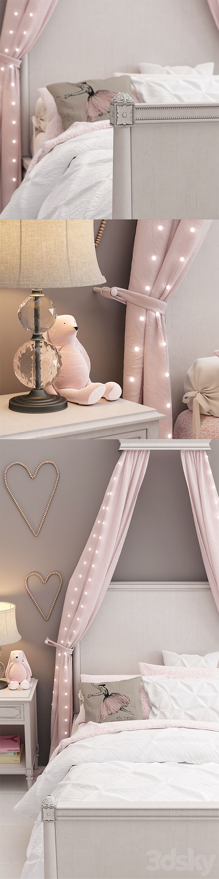 Bellina bedroom set Restoration Hardware Baby and Child 3DS Max - thumbnail 2