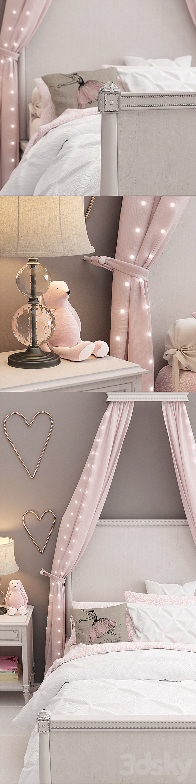 Bellina bedroom set. Restoration Hardware Baby and Child 3DSMax File - thumbnail 2