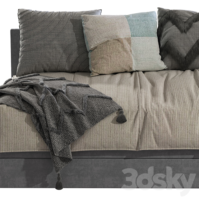 Bert sofa bed 3DS Max Model - thumbnail 5