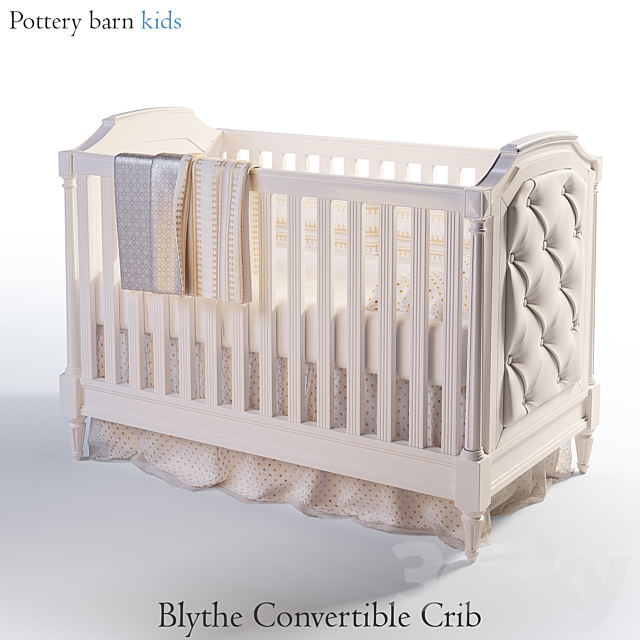 Blythe Convertible Crib | Pottery barn 3DSMax File - thumbnail 1