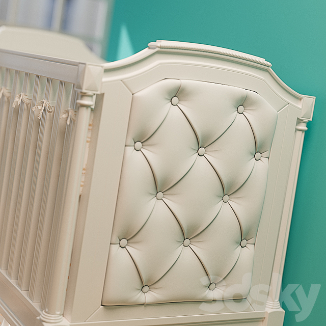 Blythe Convertible Crib | Pottery barn 3DSMax File - thumbnail 3