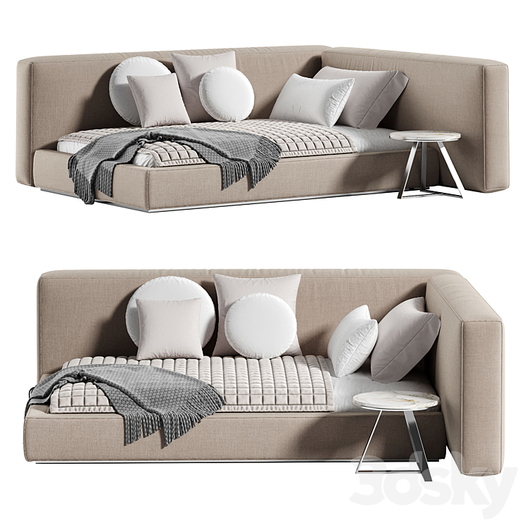 BOCA MINI BED 3DS Max Model - thumbnail 2