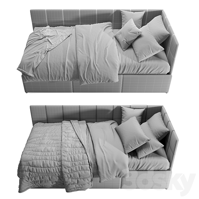 Bon corner bed 3DSMax File - thumbnail 6