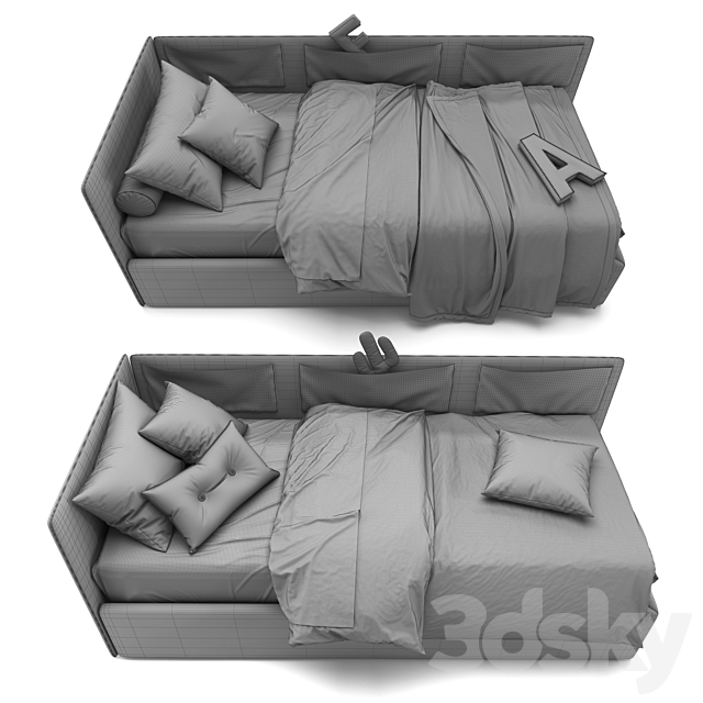 Bonaldo Titti Single Bed 3DSMax File - thumbnail 4