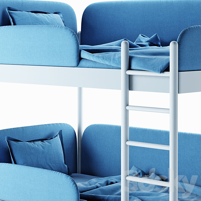 Bunk bed 3DS Max Model - thumbnail 4